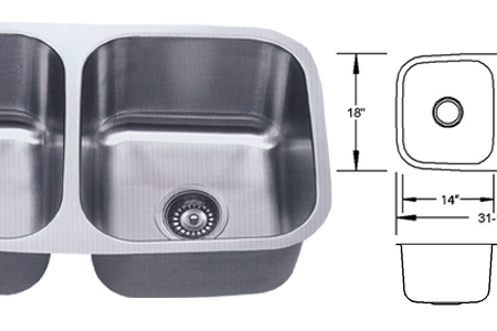 LB-100 ESI Double Bowl Stainless Sink